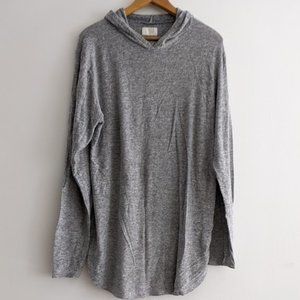 Oro Gray Hooded Thin Sweater Size XL